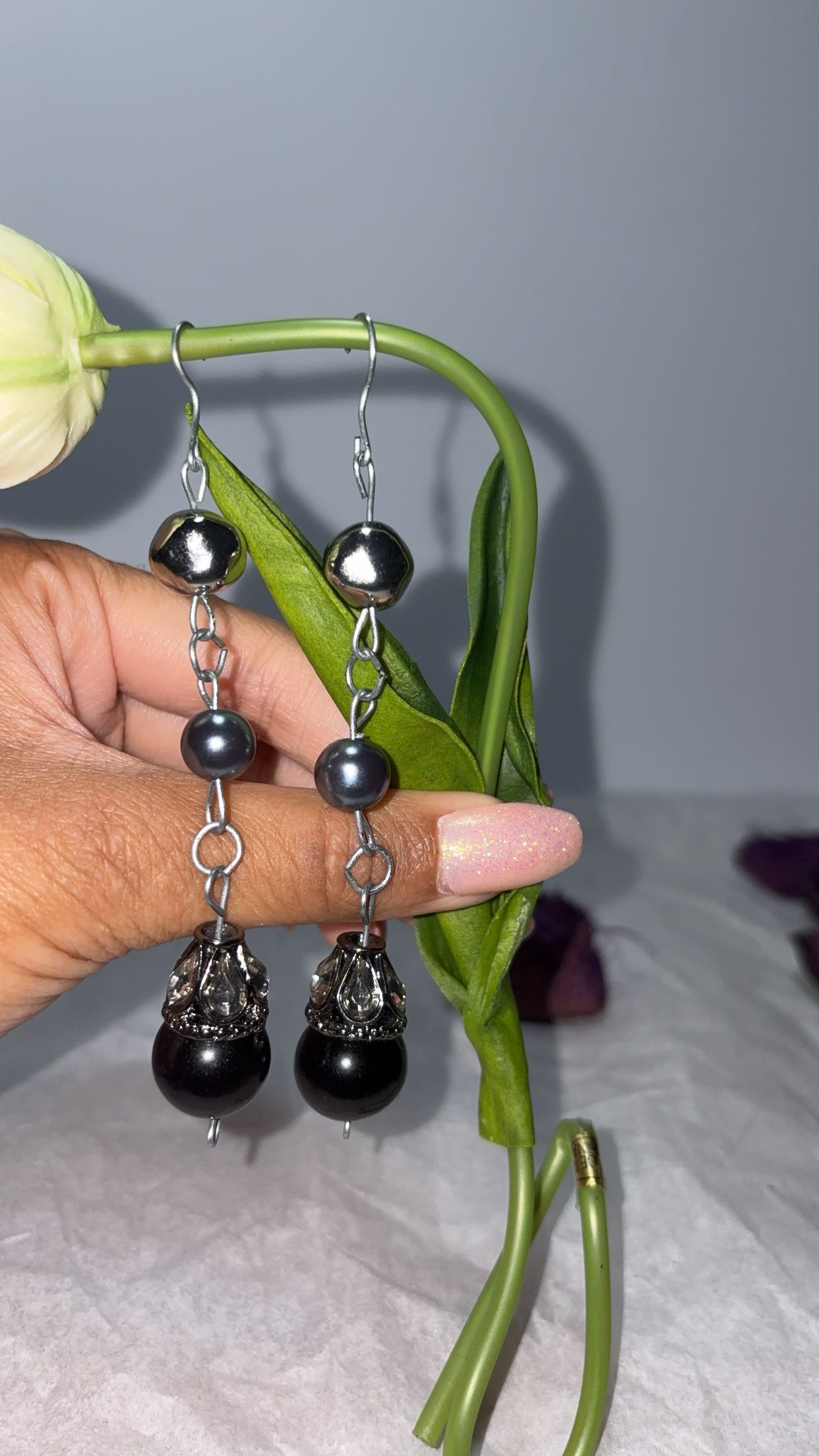 Midnight ball earrings