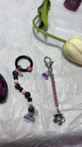 Lilly flower and hello kitty bag charms