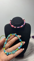 Ocean and flower field bracelets