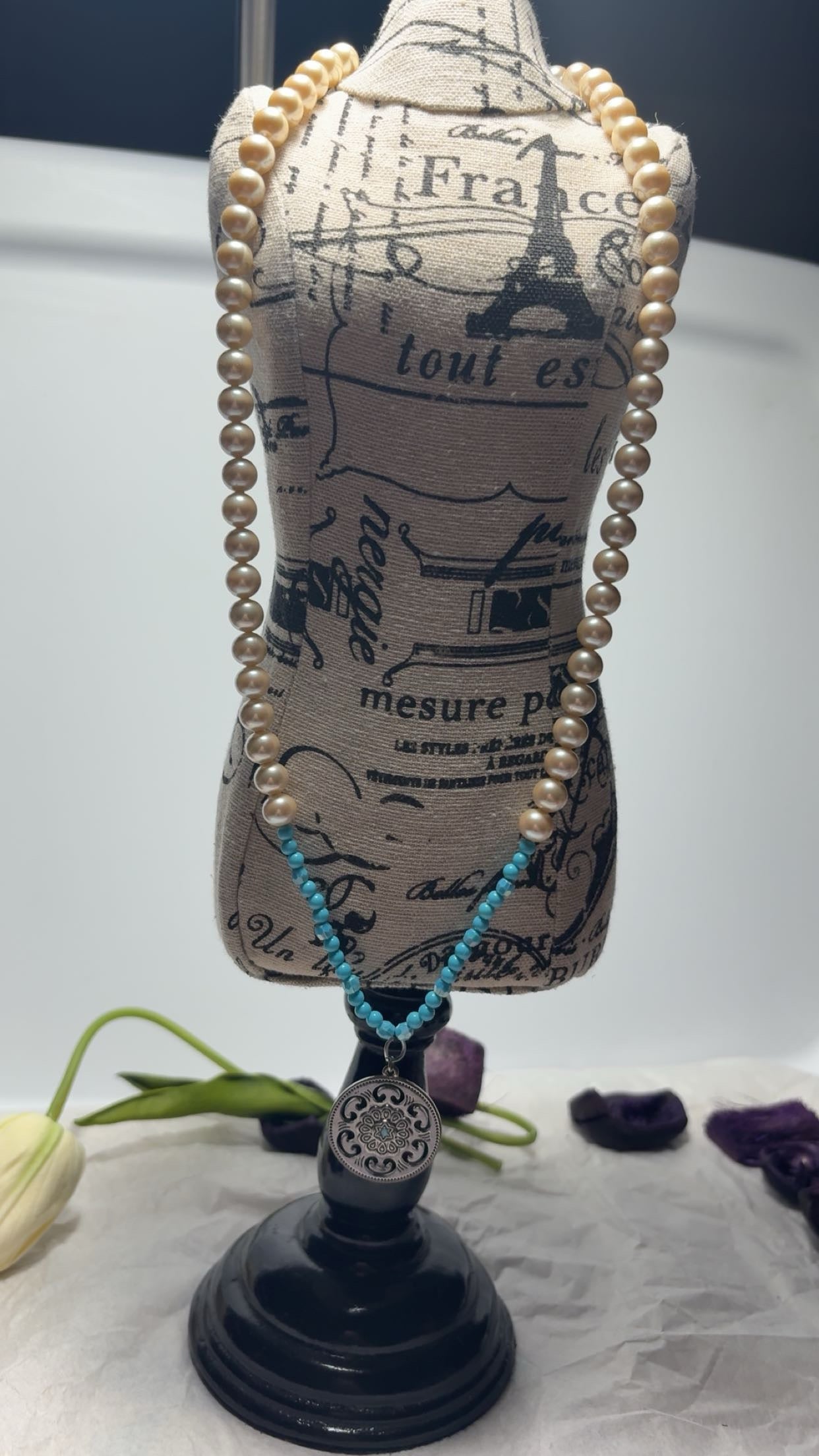 Blue Pearl necklace
