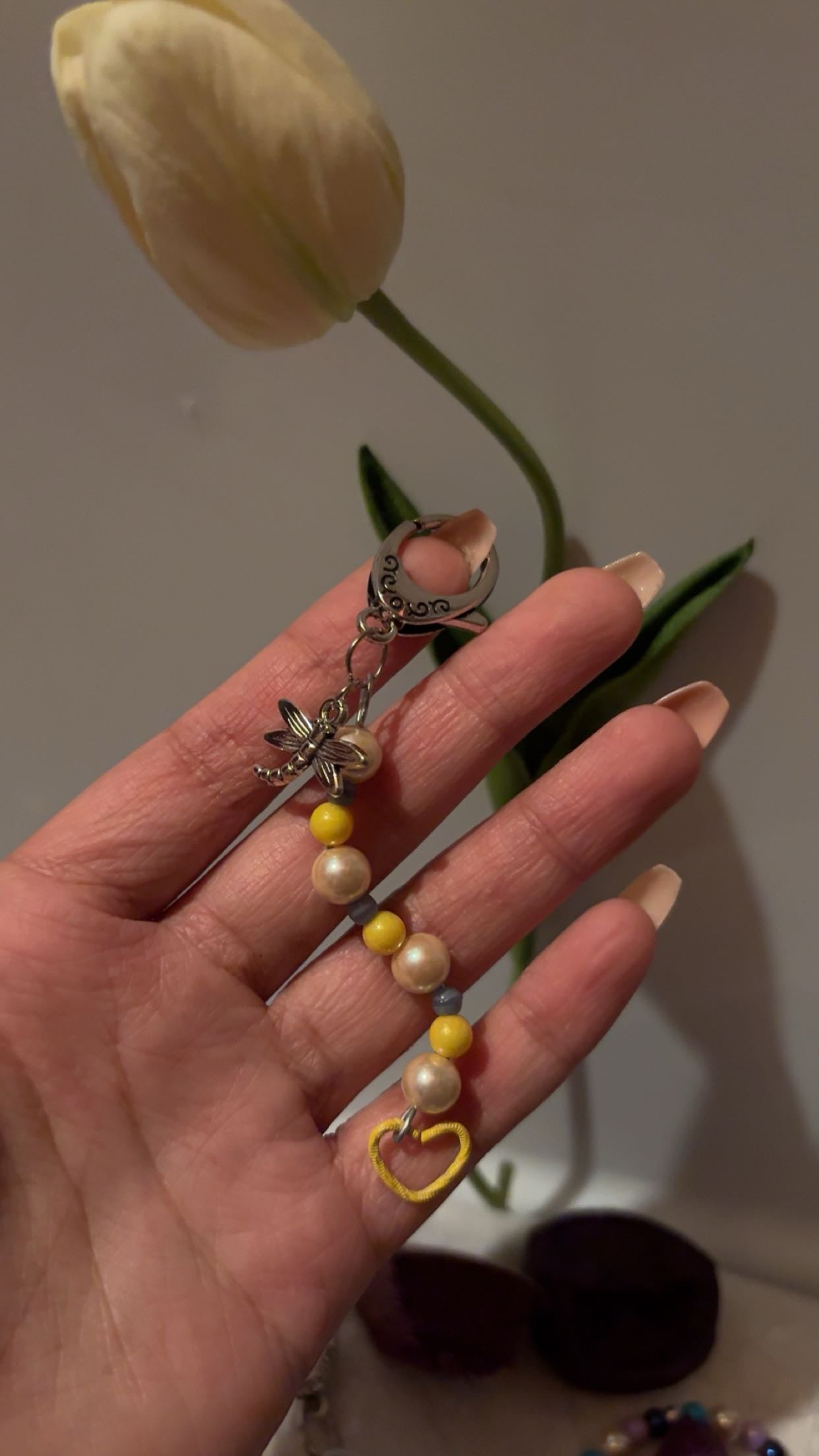 Dragonfly field bag charm