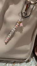 Pink Lilly bag charm